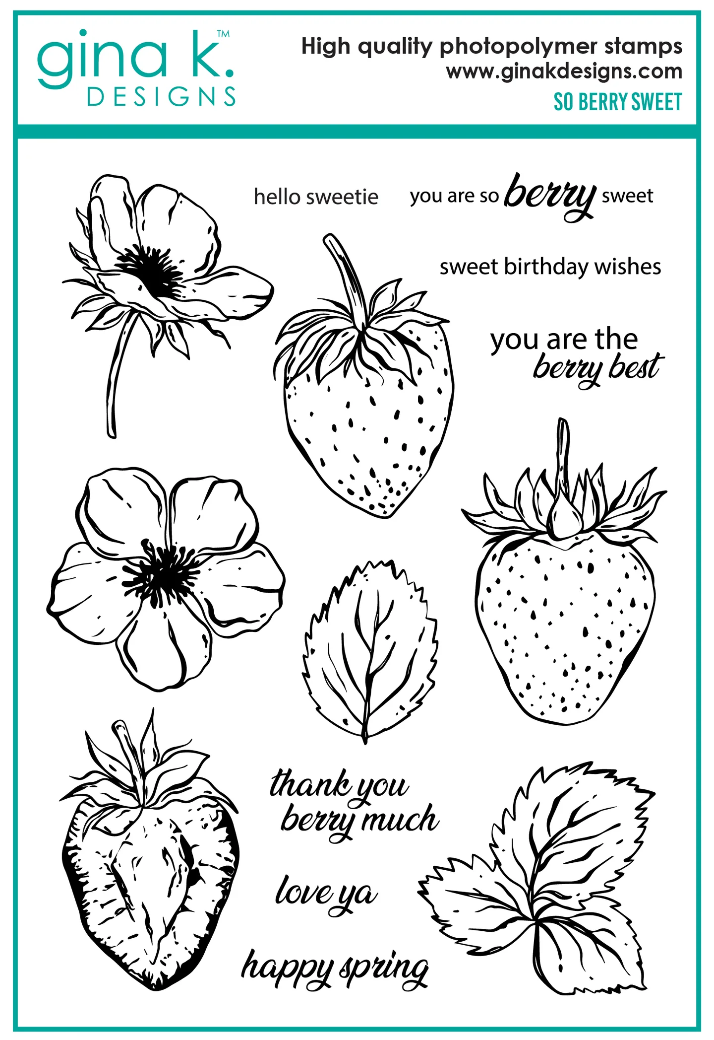 Gina K Designs - So Berry Sweet - STAMPS