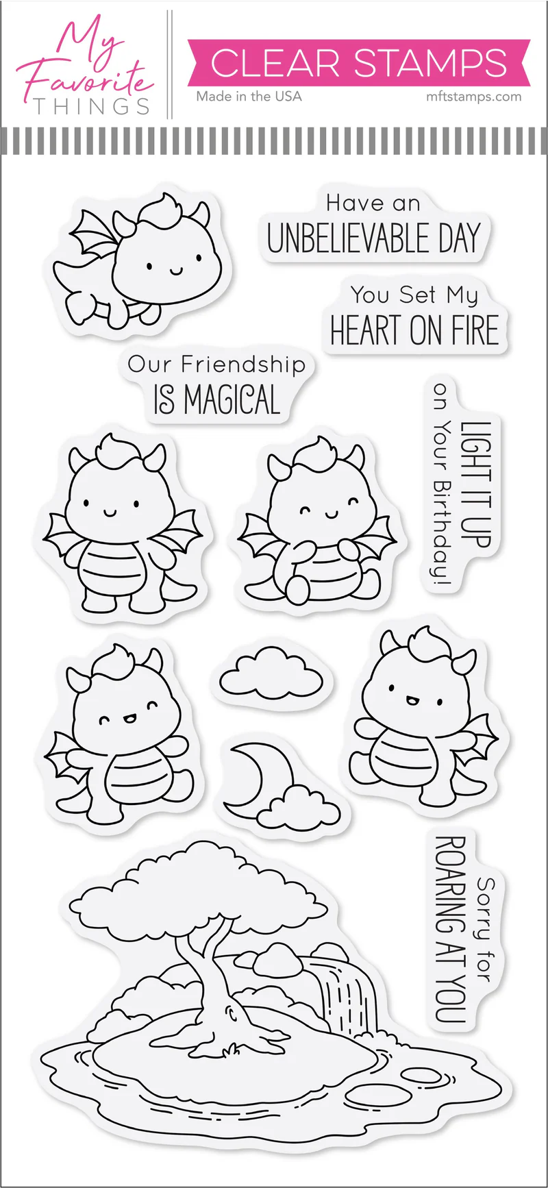 My Favorite Things - JB Fiery Friends - STAMP AND MATCHING DIE