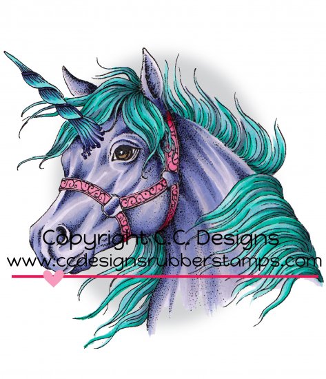 DoveArt Studios Unicorn Rubber Stamp (sb1)