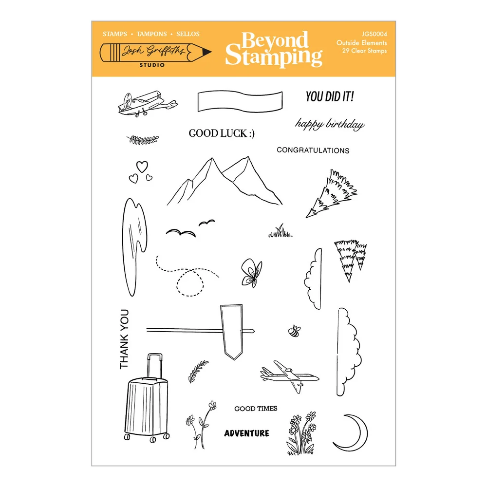 **NEW* - Spellbinders - Beyond Stamping Outside Elements Clear Stamp Set by Josh Griffiths Studio