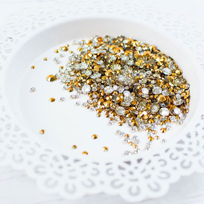 Pretty Pink Posh - Metallic Gold Jewels