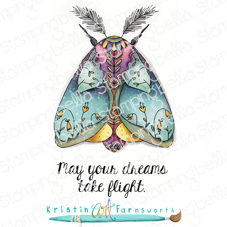 Stamping Bella - Garden Mantle Moth (2 stamps included)