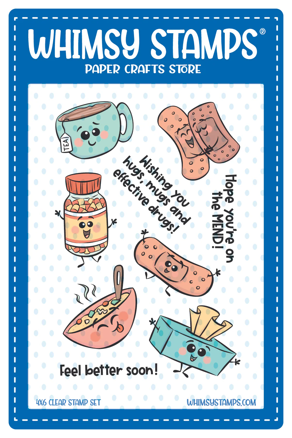 Whimsy Stamps - On the Mend Clear Stamps