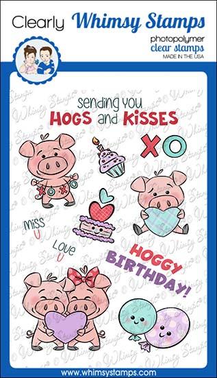 Whimsy Stamps - Hogs and Kisses Clear Stamps (8)