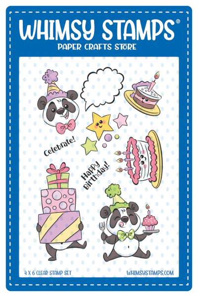 Whimsy Stamps - Panda Party Clear Stamps