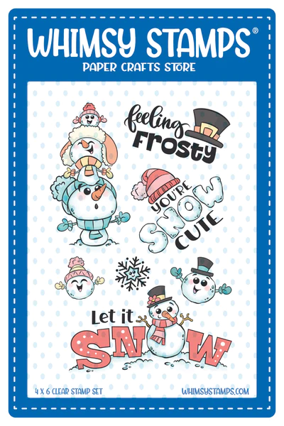 Whimsy Stamps - Let it Snow Snowmen Clear Stamps