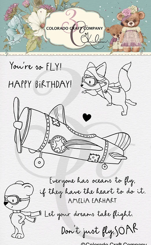 Colorado Craft Company - Kris Lauren~Oceans to Fly 4 x 6 Clear Stamps