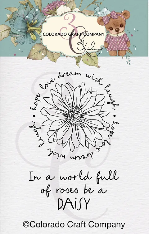 Colorado Craft Company - Kris Lauren~Daisy Mini 2 x 3 Clear Stamps