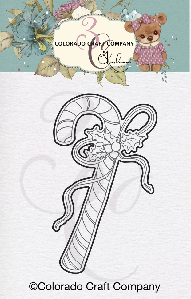 Colorado Craft Company - Kris Lauren~Candy Cane Cutie Mini Dies
