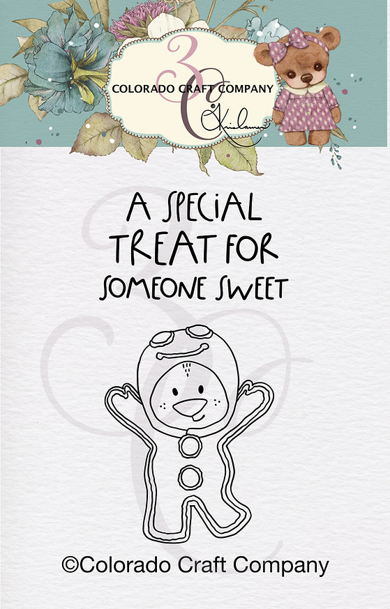 Colorado Craft Company - Kris Lauren~Gingerbread Cookie Mini 2 x 3 Clear Stamps