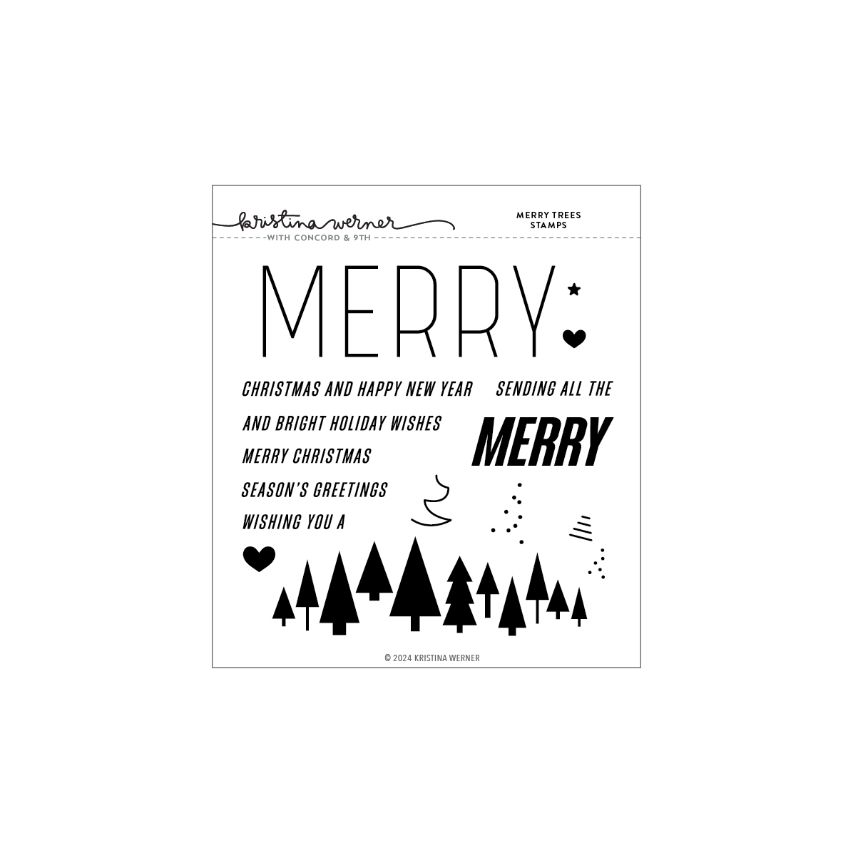 Concord & 9th - Merry Trees Stamp Set (6 x 6)