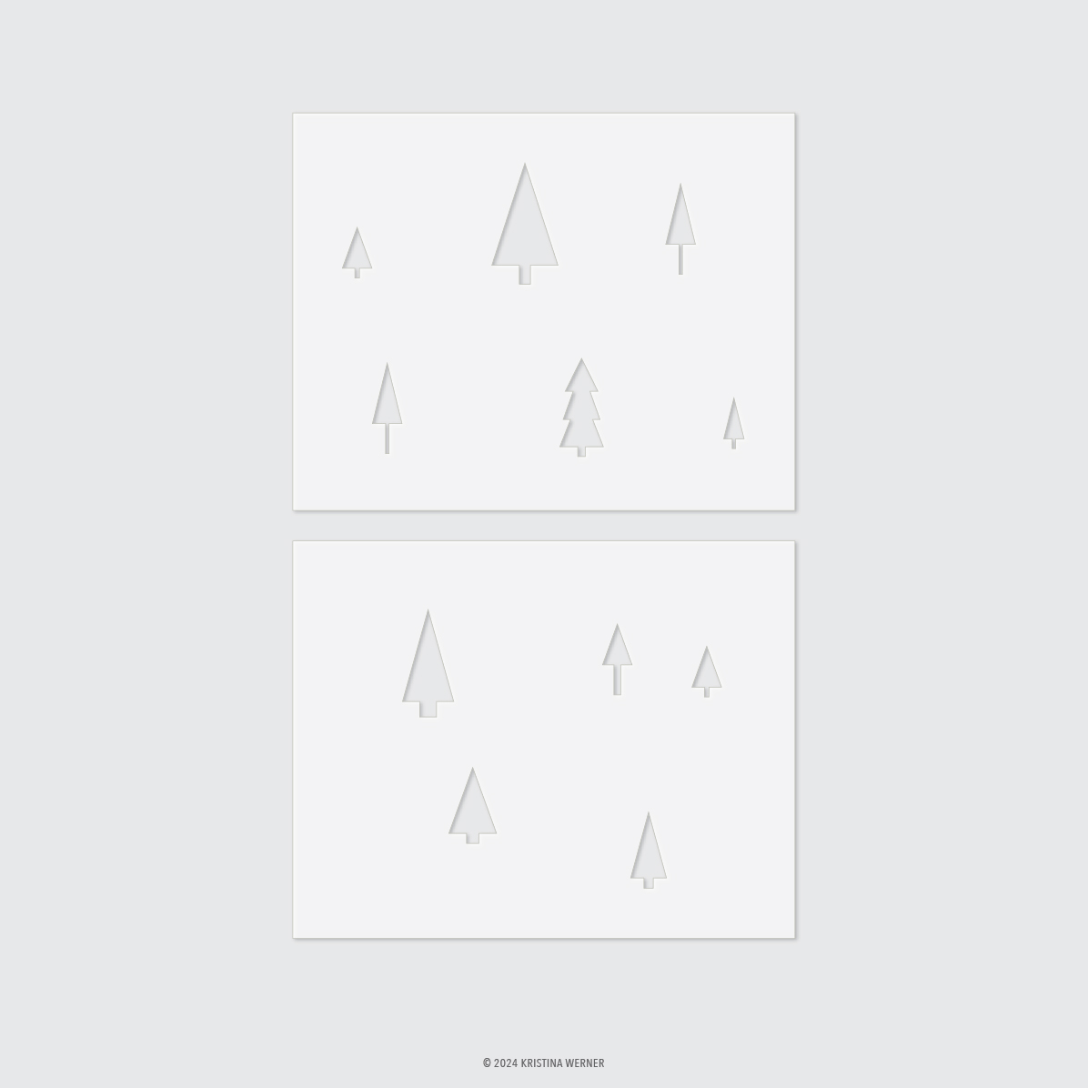 Concord & 9th - Merry Trees Stencil Pack (2 qty; 4.75 x 6)