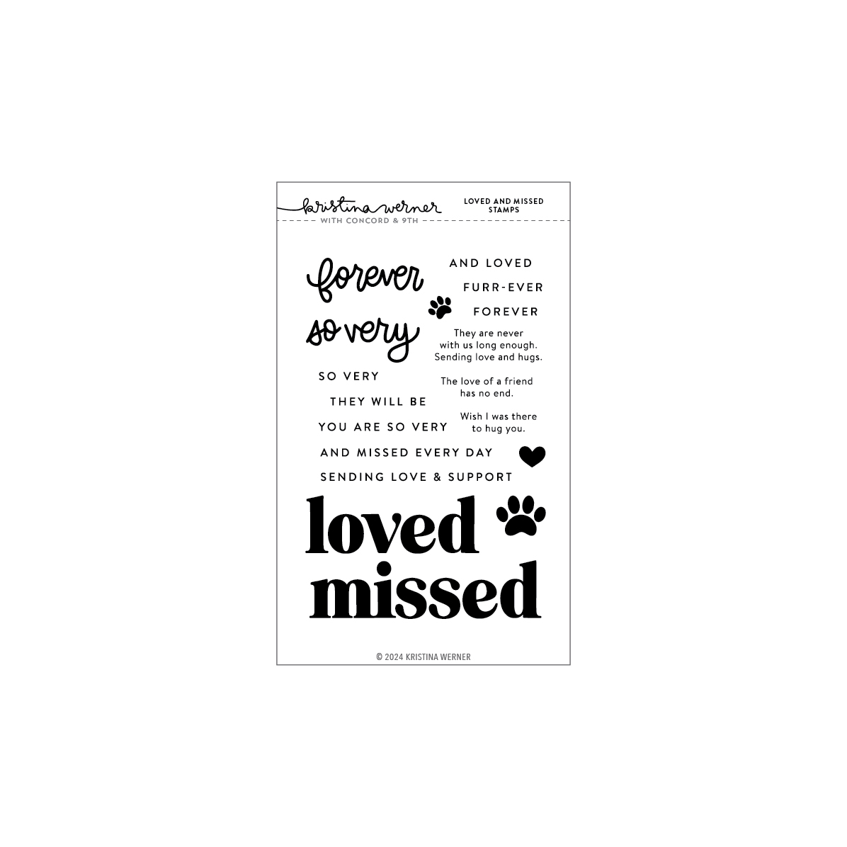 Concord & 9th - Loved and Missed Stamp Set (4 x 6)