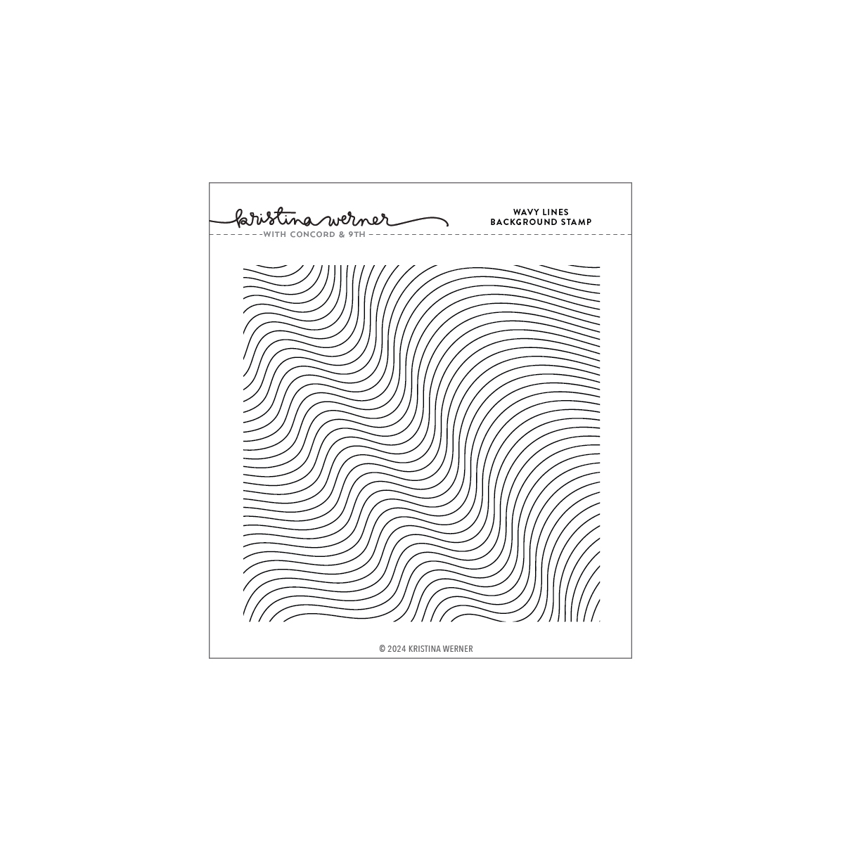 Concord & 9th - Wavy Lines Background Stamp (6 x 6) (SO)