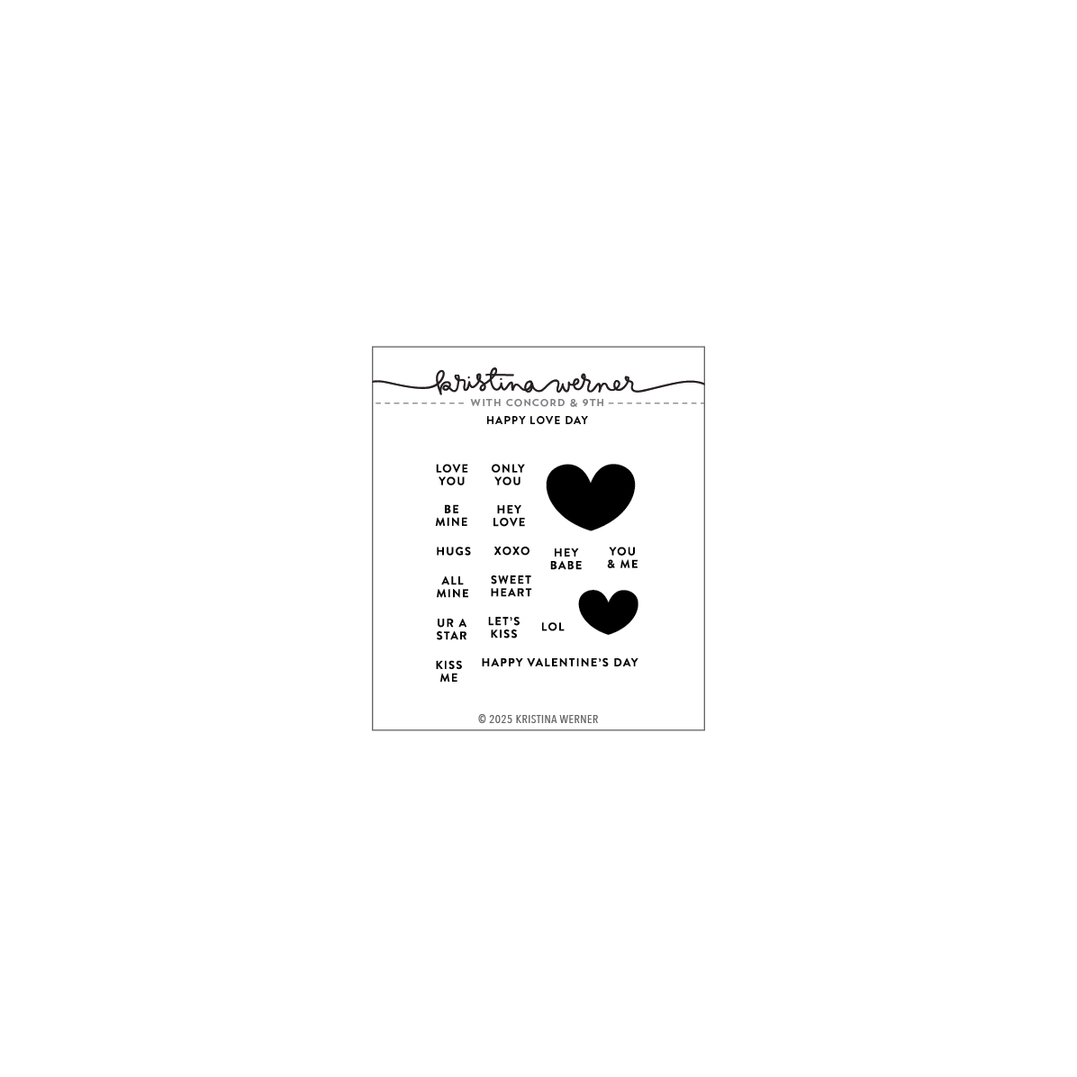 Concord & 9th - Happy Love Day Stamp Set (3 x 3)