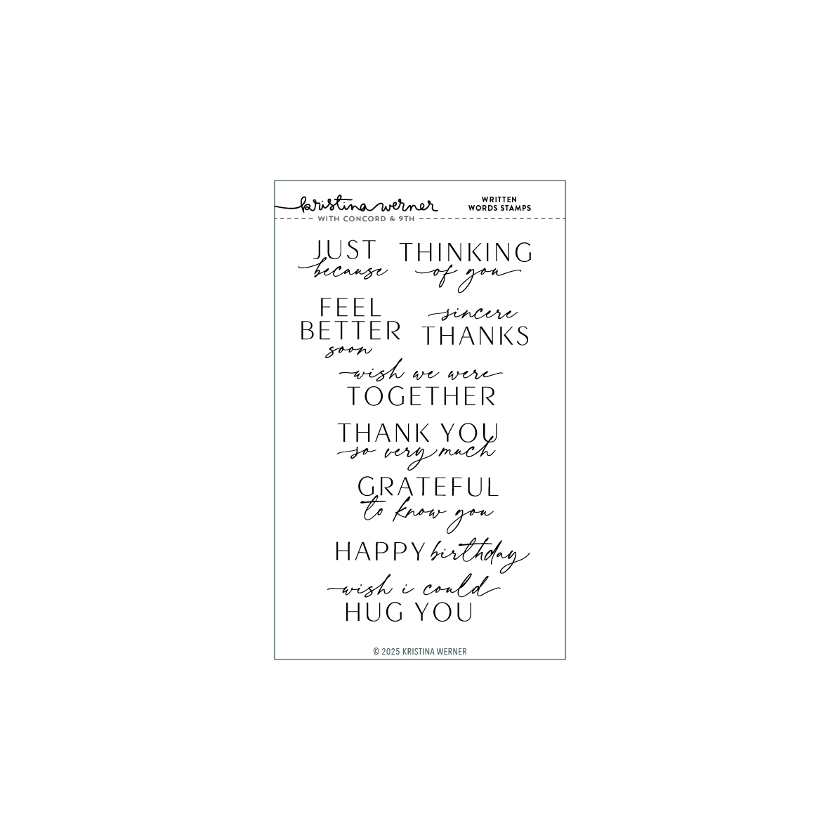 Concord & 9th - Written Words Stamp Set (4 x 6)