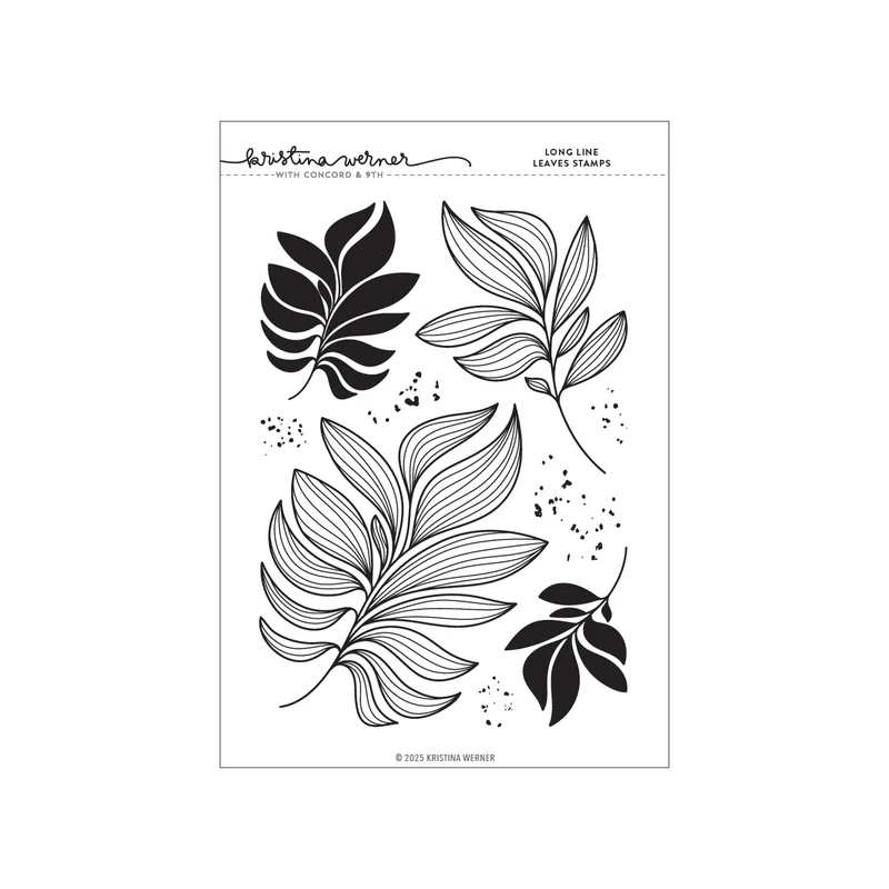 Concord & 9th - Long Line Leaves Stamp Set (6 x 8)