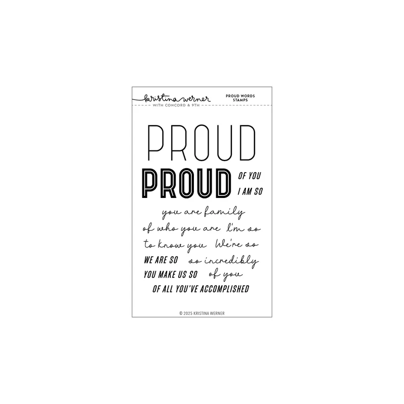 Concord & 9th - Proud Words Stamp Set (4 x 6)