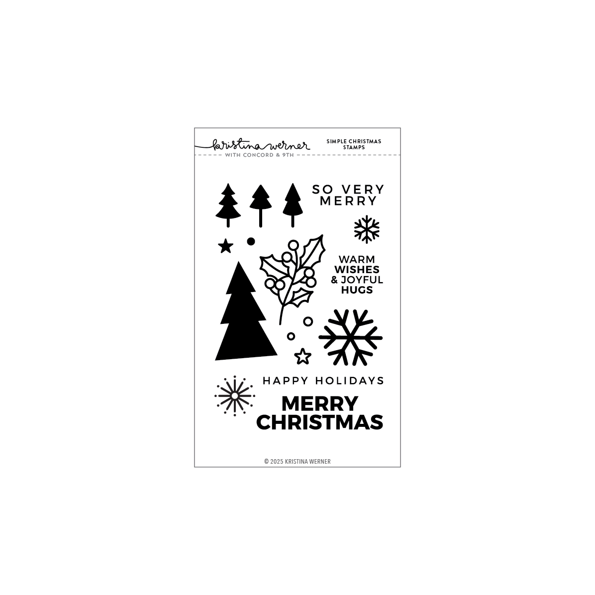 **NEW* - Concord & 9th - Simple Christmas Stamp Set (4 x 6)