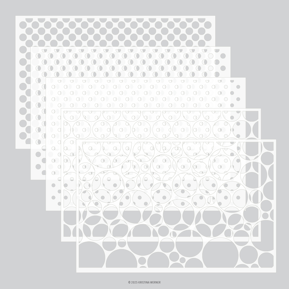 Concord & 9th - Dots on Dots Stencil Pack (5 qty; 6 x 9)