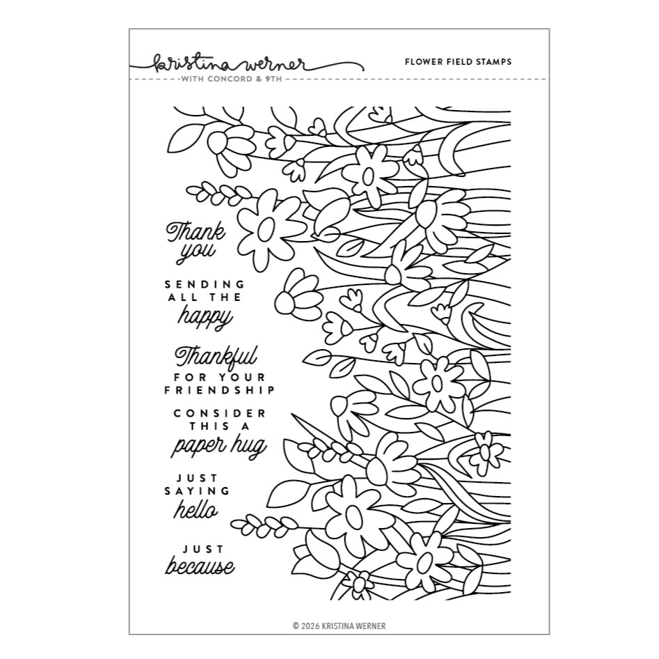 Concord & 9th - Flower Field Stamp Set (6 x 8)