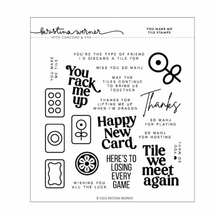 **NEW* - Concord & 9th - You Make Me Tile Stamp Set (6 x 6)
