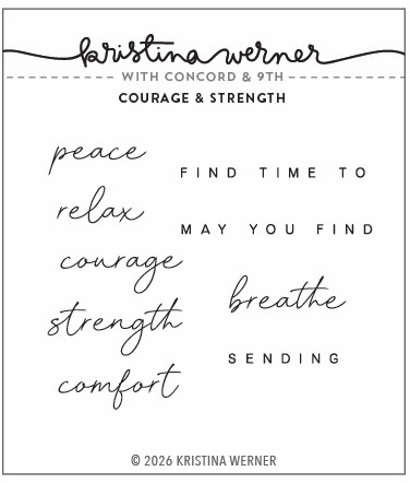 *NEW* - Concord & 9th - Courage and Strength Stamp Set (3 x 3)