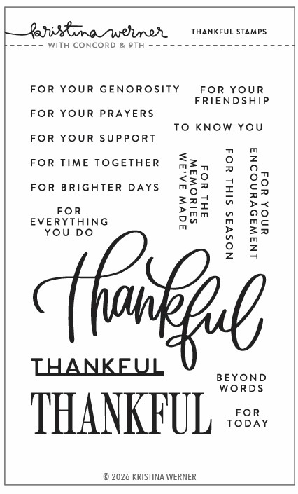 *NEW* - Concord & 9th - Thankful Stamp Set (4 x 6)
