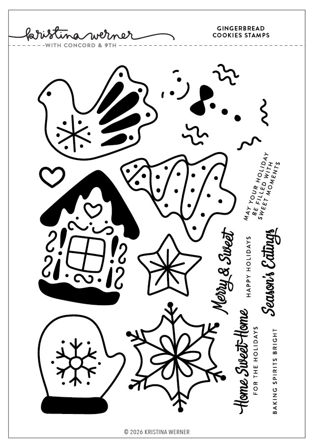 **NEW* - Concord & 9th - Gingerbread Cookies Stamp Set (6 x 8)