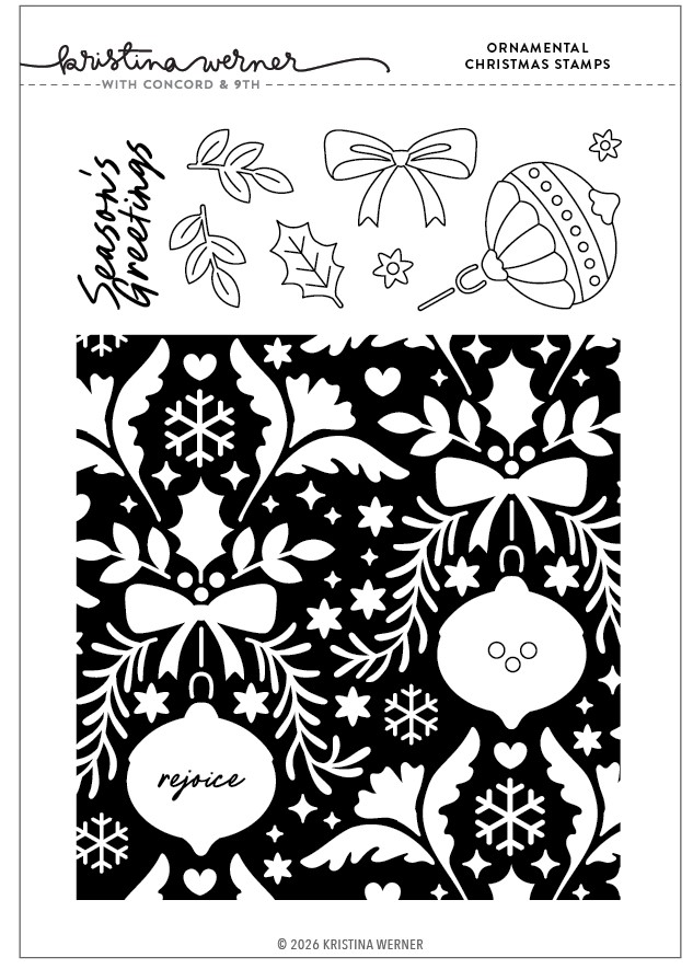 **NEW* - Concord & 9th - Ornamental Christmas Stamp Set (6 x 8)