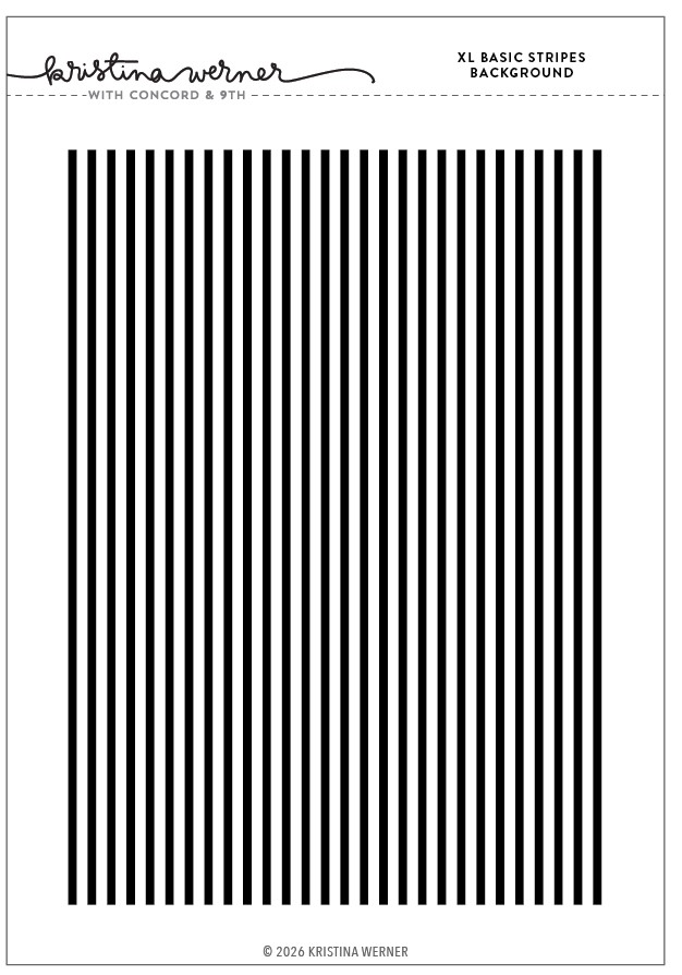 **NEW* - Concord & 9th - XL Basic Stripes Background Stamp (6 x 8)