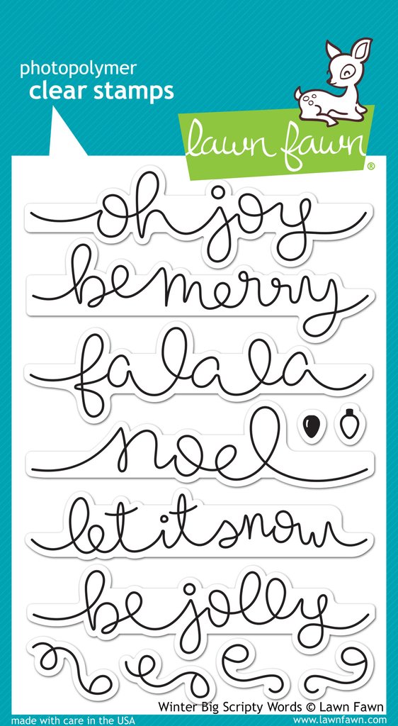 Lawn Fawn- Stamps -  winter big scripty words