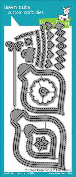 Lawn Fawn - stitched ornaments