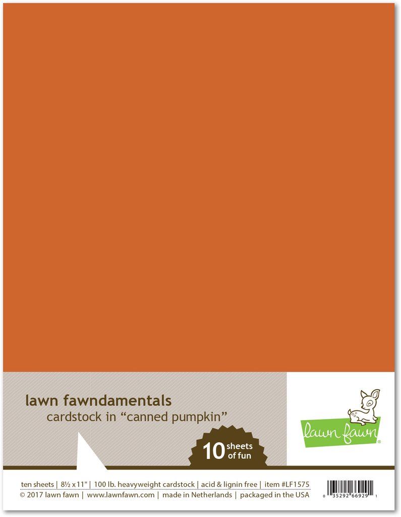 Lawn Fawn - canned pumpkin cardstock