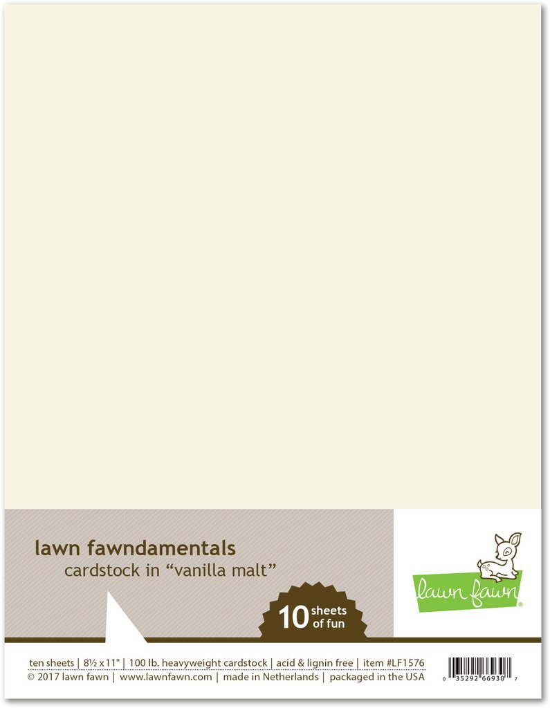 Lawn Fawn - vanilla malt cardstock