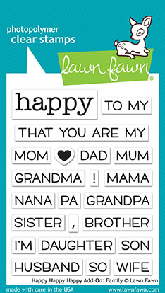 Lawn Fawn - happy happy happy add-on: family
