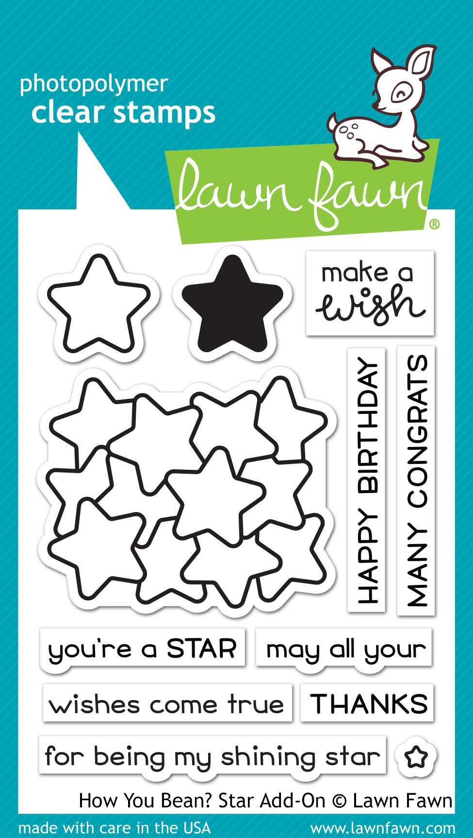 Lawn Fawn - how you bean? star add-on