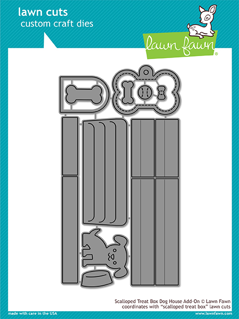 Lawn Fawn - scalloped treat box dog house add-on (SO)