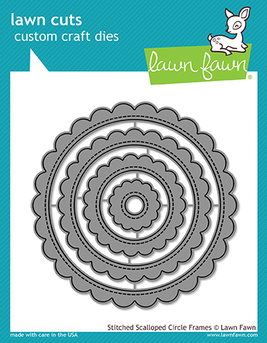 Lawn Fawn - stitched scalloped circle frames