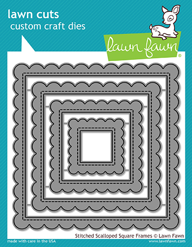 Lawn Fawn - stitched scalloped square frames