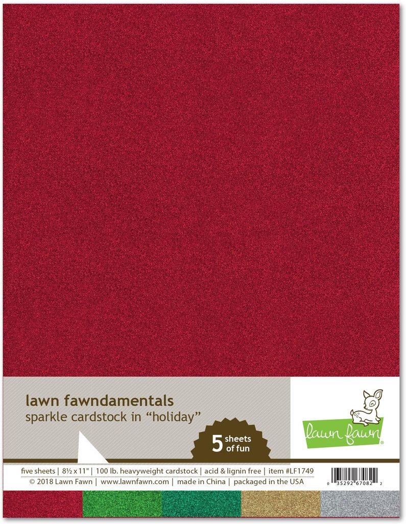 Lawn Fawn - sparkle cardstock - holiday