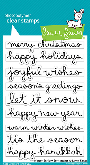 Lawn Fawn - winter scripty sentiments