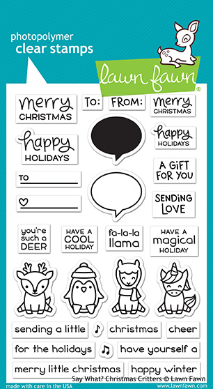 Lawn Fawn - say what? christmas critters