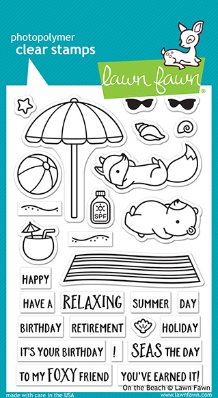Lawn Fawn - on the beach stamp