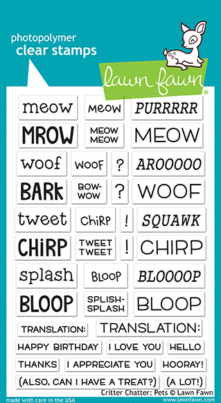 Lawn Fawn - critter chatter: pets