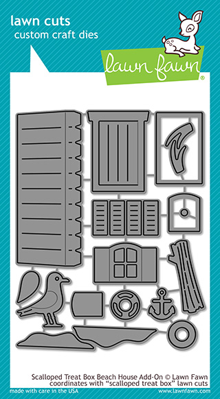 Lawn Fawn - scalloped treat box beach house add-on