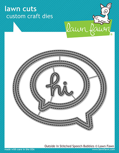 Lawn Fawn - outside in stitched speech bubbles (OFFER)