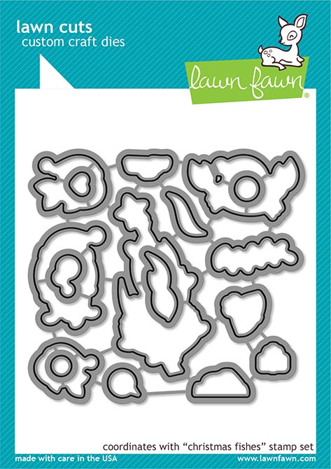 Lawn Fawn - christmas fishes lawn cuts