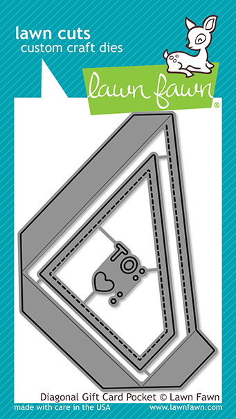 Lawn Fawn - diagonal gift card pocket