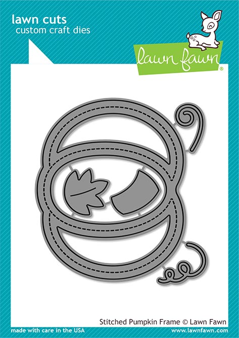 Lawn Fawn - stitched pumpkin frame